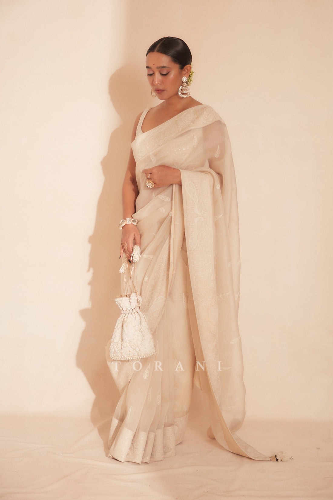 SAYANI GUPTA IN Silk Organza SAREE SET
