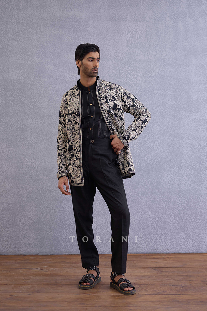 Kalamkari Dheer Bomber Jacket Set
