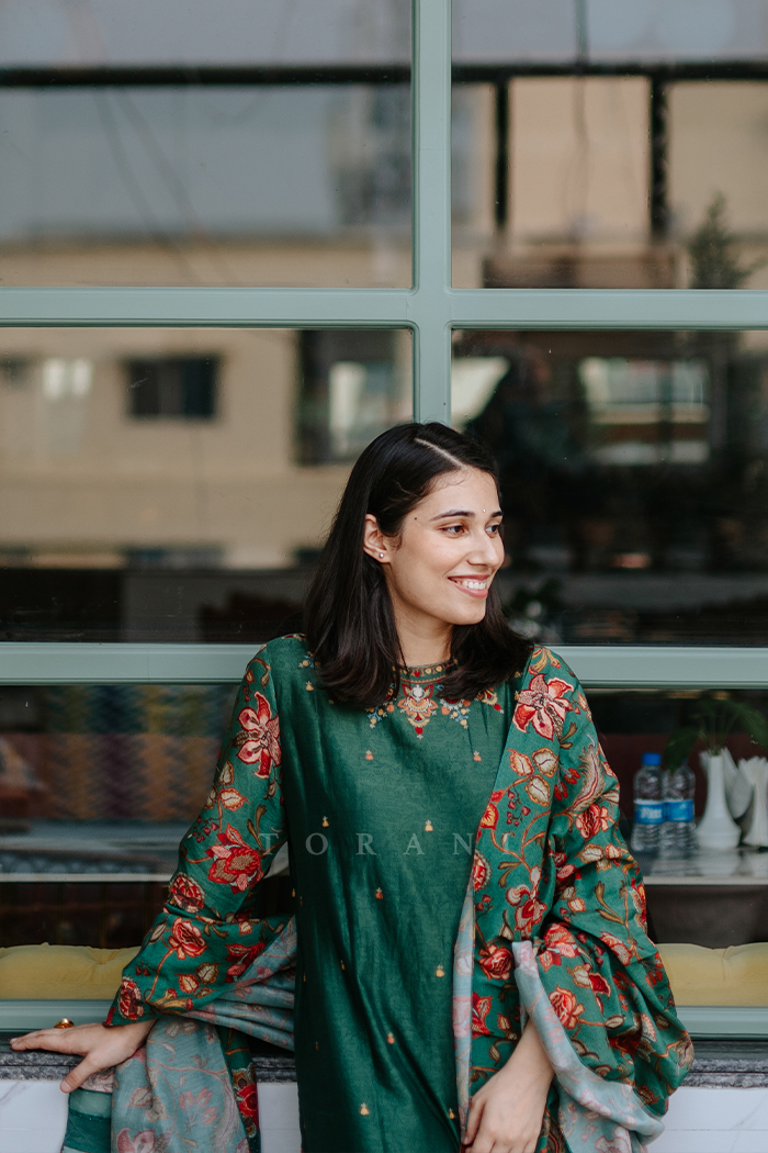 Saloni Gaur in our Sheesham Urvi Kurta Set