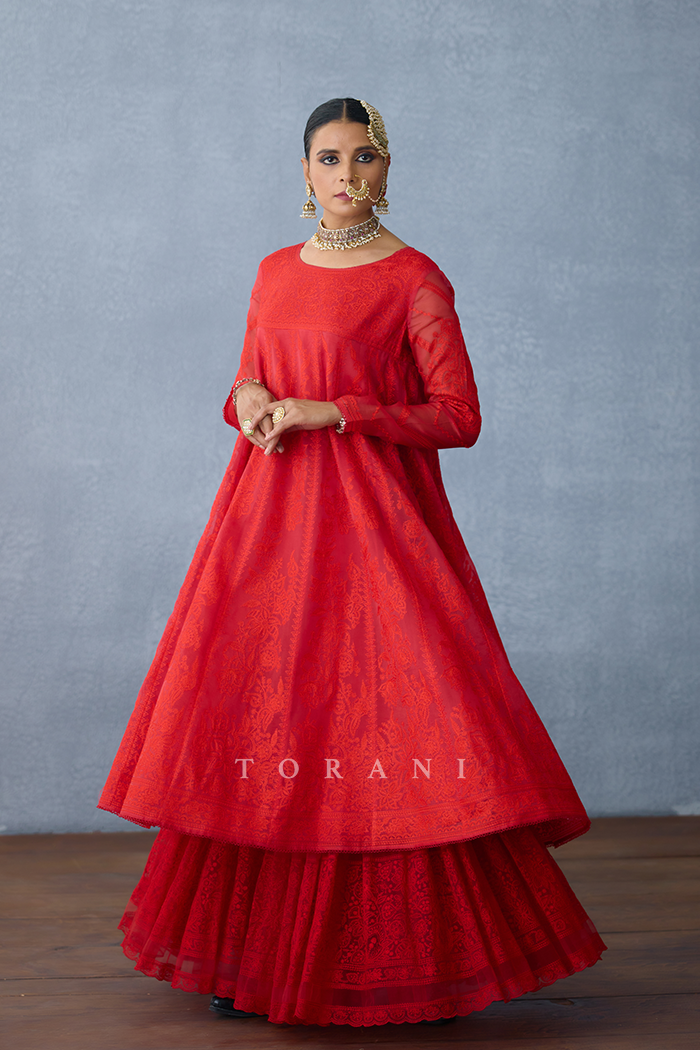 SALE - Dil Surkh Kiran Anarkali Set