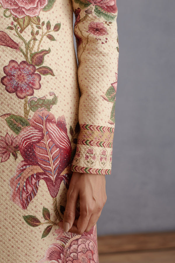 Kasturi Dhuni Jacquard Jacket Set