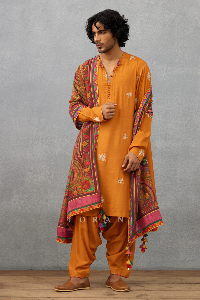 Narangi Afsal Kurta Set