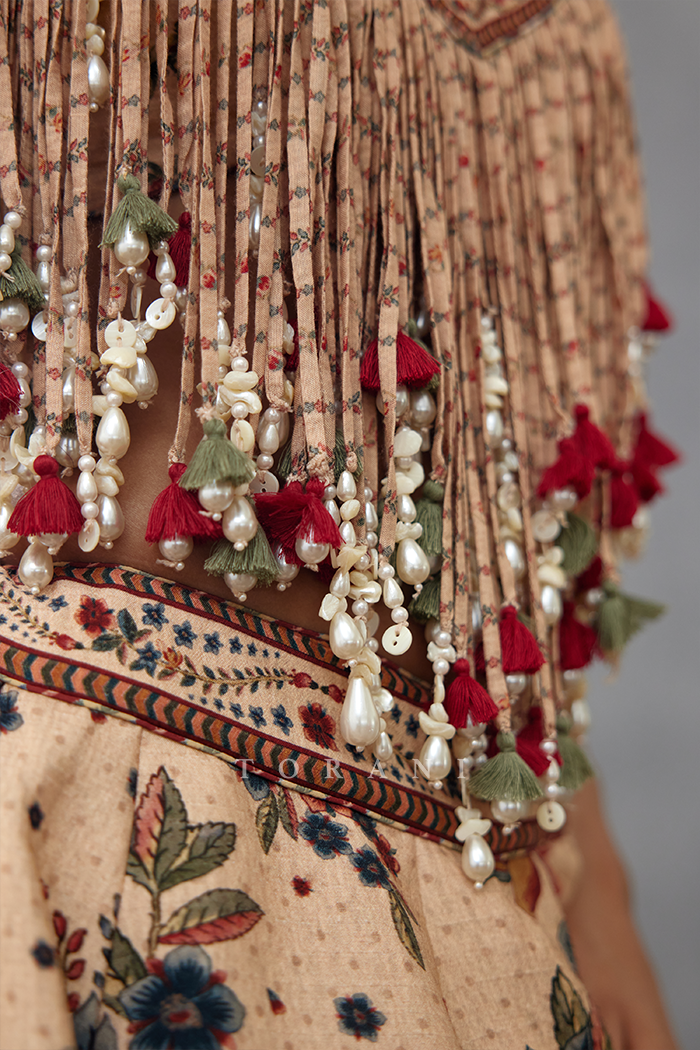 Badami Guncha Latkan Lehenga Set