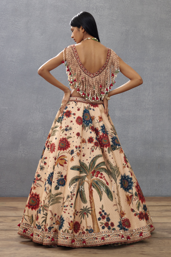 Badami Guncha Latkan Lehenga Set