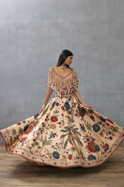 Badami Guncha Latkan Lehenga Set