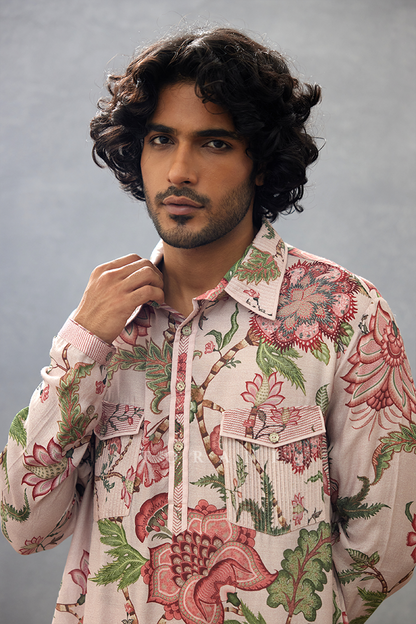 Gulaabi Ashfaq Kurta Set