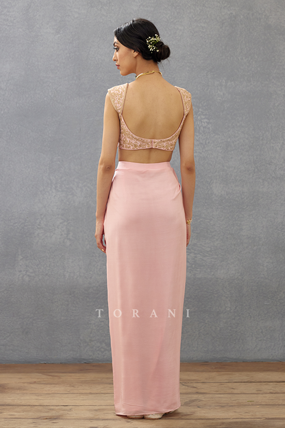 Gul-Mohar Zuri Cape Set