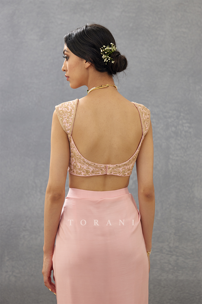 Gul-Mohar Zuri Cape Set