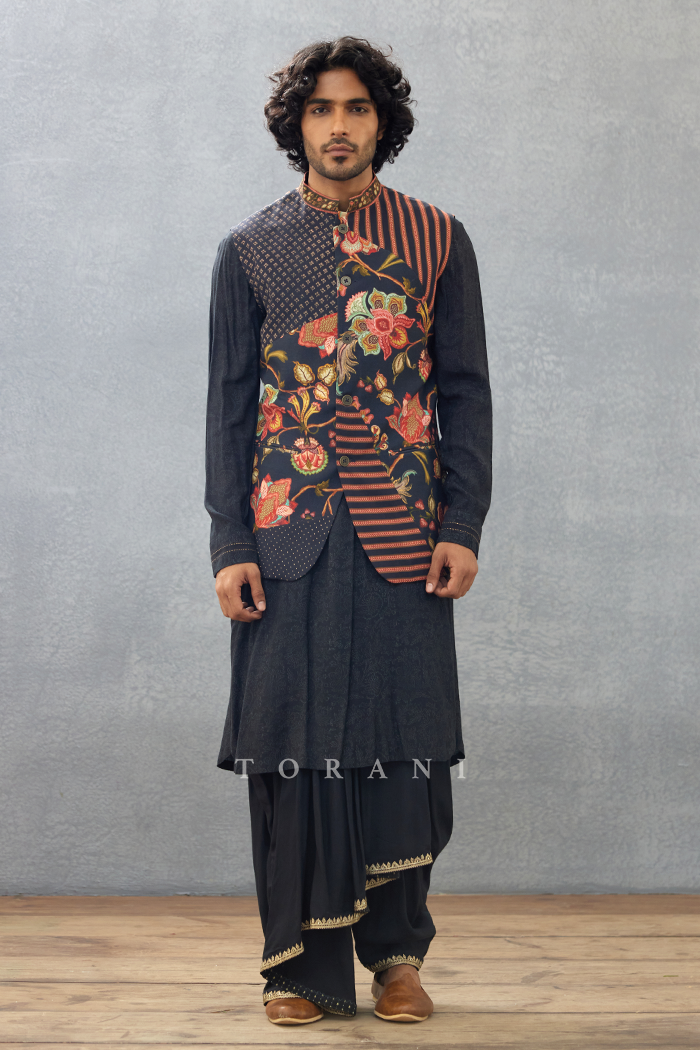 Siyah Yusuf Dhoti Set