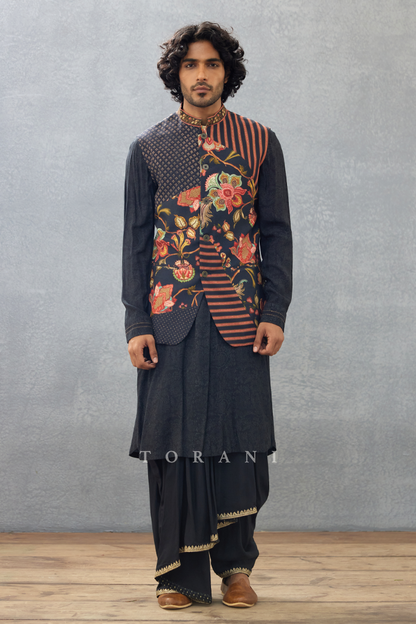 Siyah Yusuf Dhoti Set