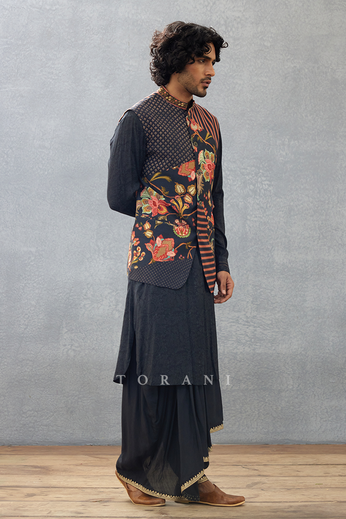 Siyah Yusuf Dhoti Set