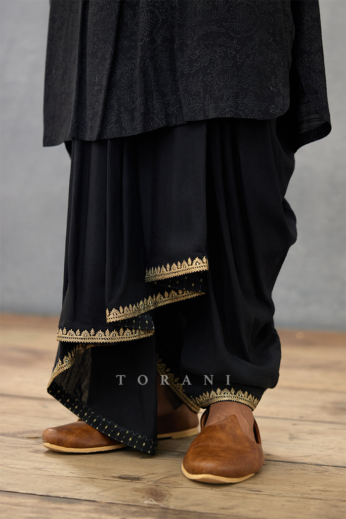 Siyah Yusuf Dhoti Set
