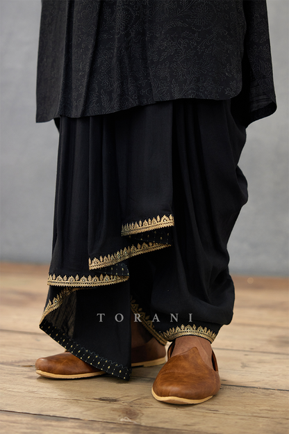 Siyah Yusuf Dhoti Set