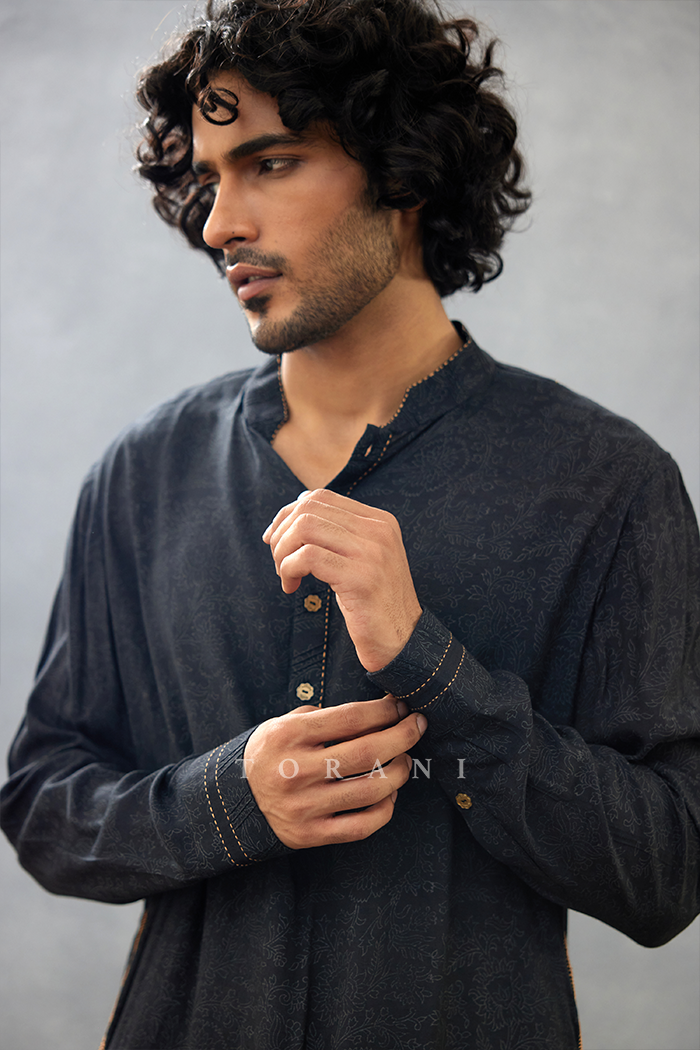 Siyah Yusuf Dhoti Set