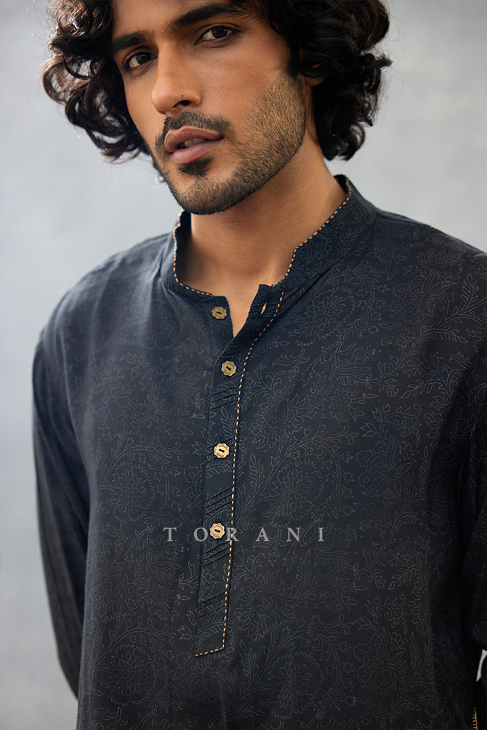 Siyah Yusuf Dhoti Set