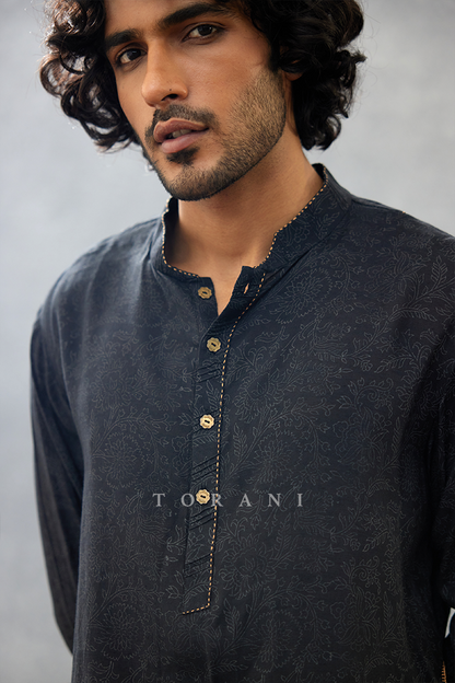 Siyah Yusuf Dhoti Set