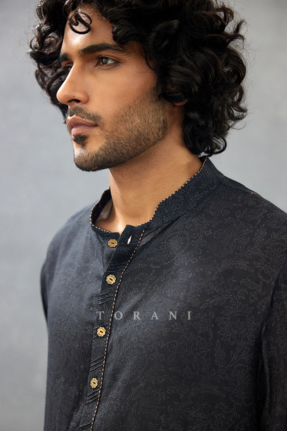 Siyah Yusuf Dhoti Set