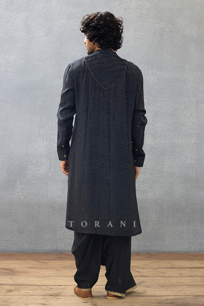 Siyah Yusuf Dhoti Set