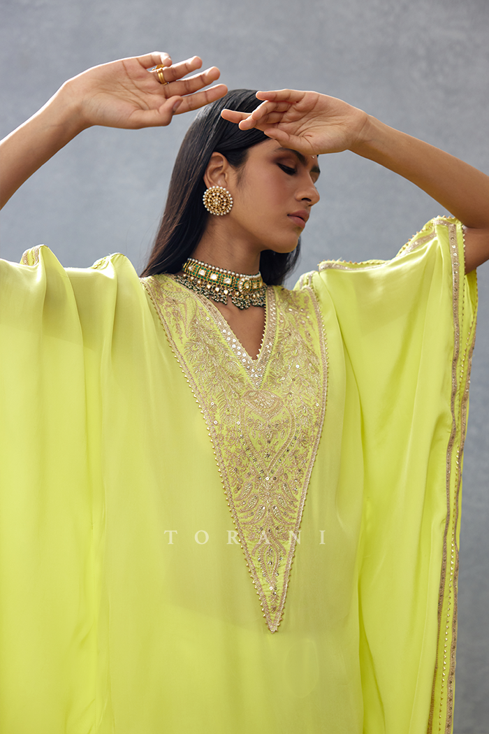 Gul-Mina Ashni Kaftan Set