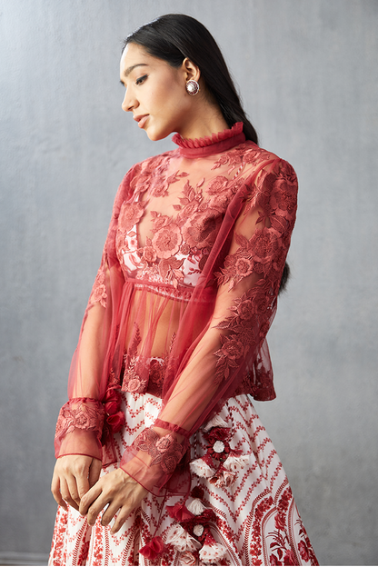 Bhuri Gauraiya Poulami Lehenga Set