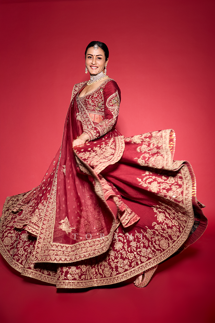 Namrata Shirodkar In Our Shamse Raazi Anarkali Set