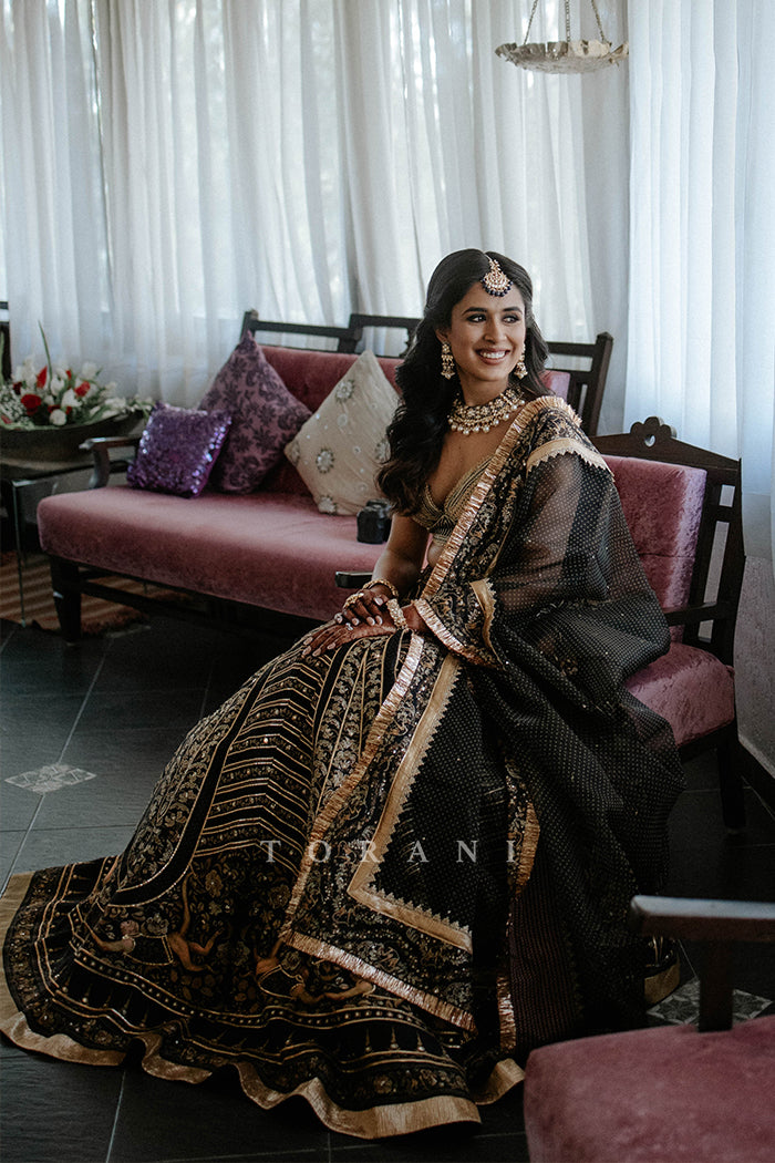 Trisha Tejani in our Custom Hayat Yasmine Lehenga Set