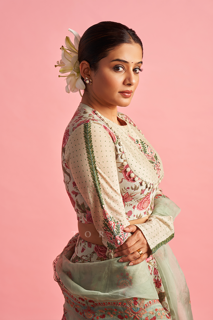 Priya Mani Raj in our Jaituni Bindu Lehenga Set