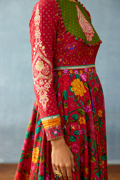 Dil Surkh Nimat Anarkali Set
