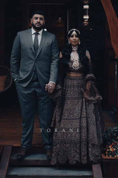 Aashna Prakash in our Custom Dahliya Advaita Lehenga Set