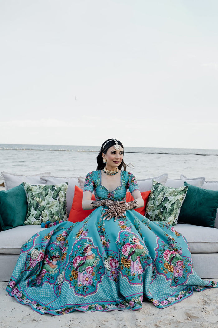 Sapna Deroche In Our Firoza Arshneer Lehenga Set