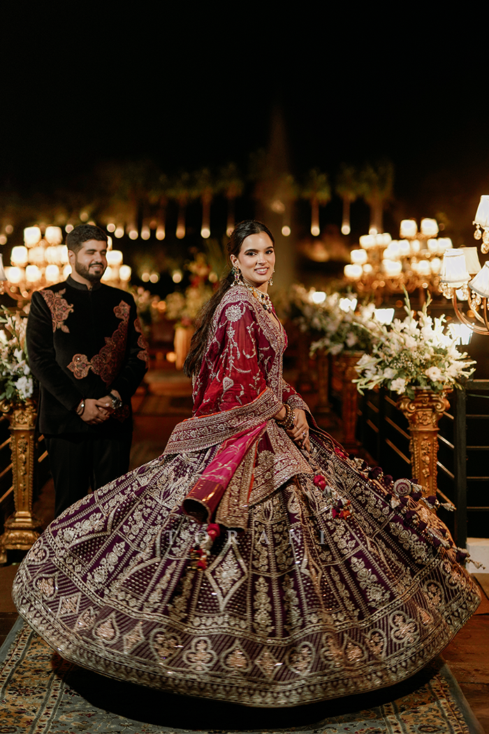 Aina in our Raasleela Shyama Lehenga Choli Set