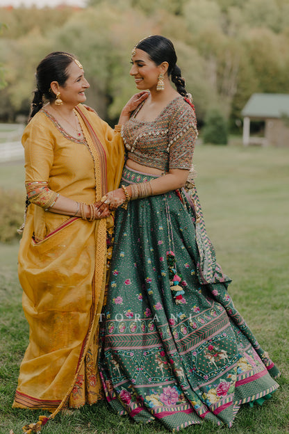 Ramneek Sodhi In Our Custom Sheesham Auroni Gul Saadat Lehenga Set