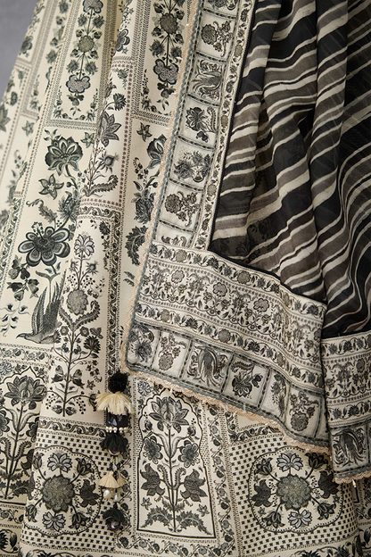 Kalamkari Anushtha Odhni