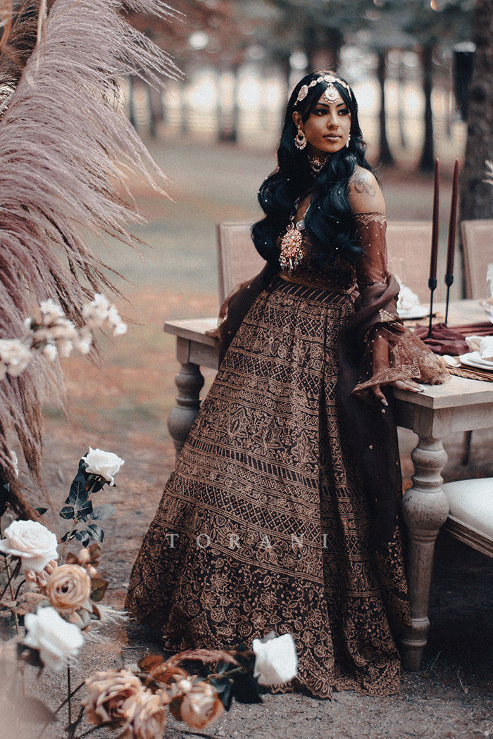 Aashna Prakash in our Custom Dahliya Advaita Lehenga Set