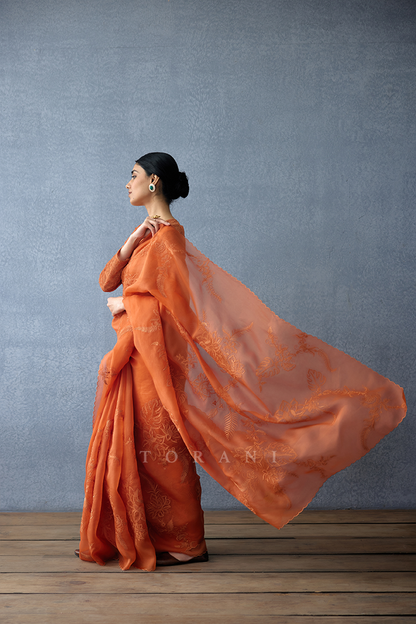 Kesari Pankhuri Saree