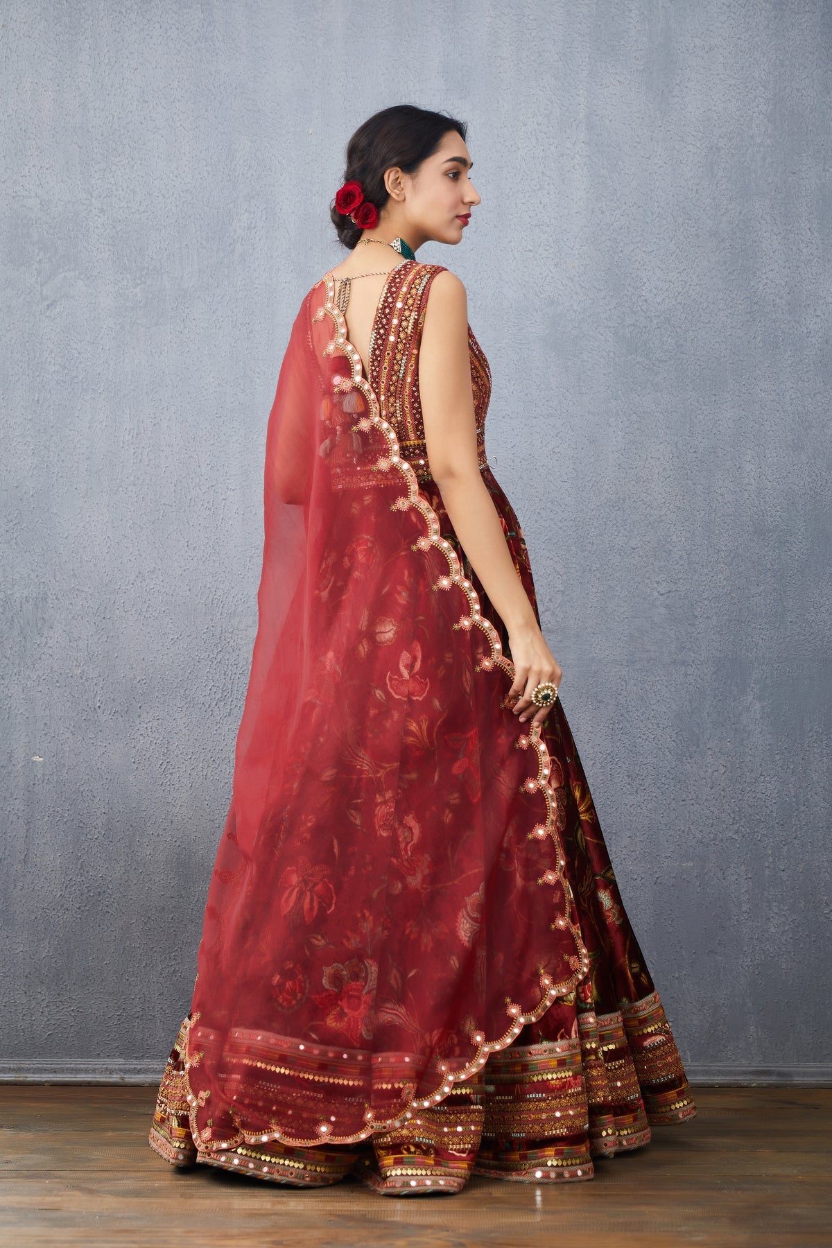 Gudhal Makhmal Firdouz Anarkali Set