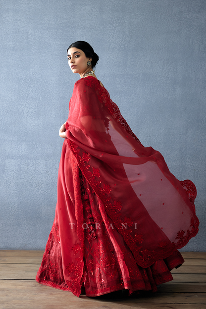 Gulmohar Advika Pankhuri Lehenga Set