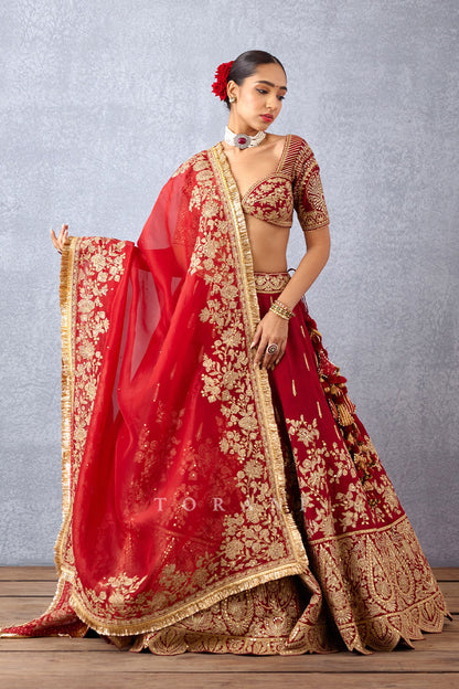 SALE - Sindoori Arunaya Lehenga Set