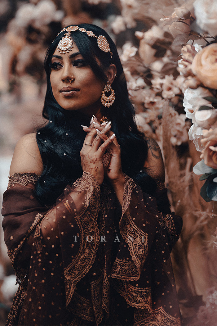 Aashna Prakash in our Custom Dahliya Advaita Lehenga Set