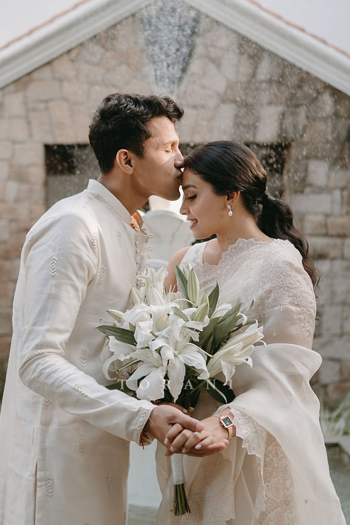 Kreenal Gala in our Swetah Farrin Saree Set