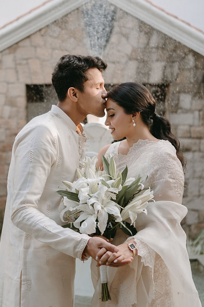 Kreenal Gala in our Swetah Farrin Saree Set