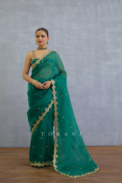 Akhzari Nayantara Saree