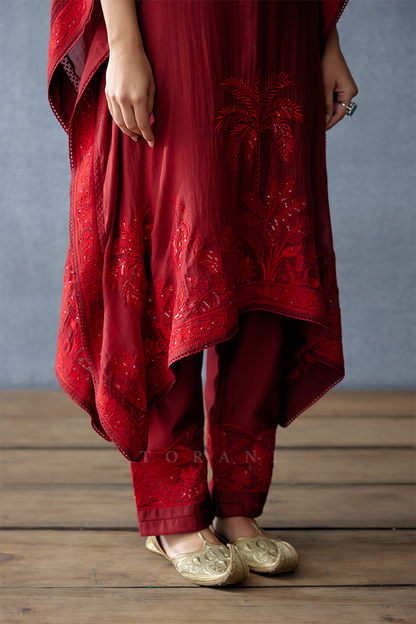 Gulmohar Nirvi Kaftan Set