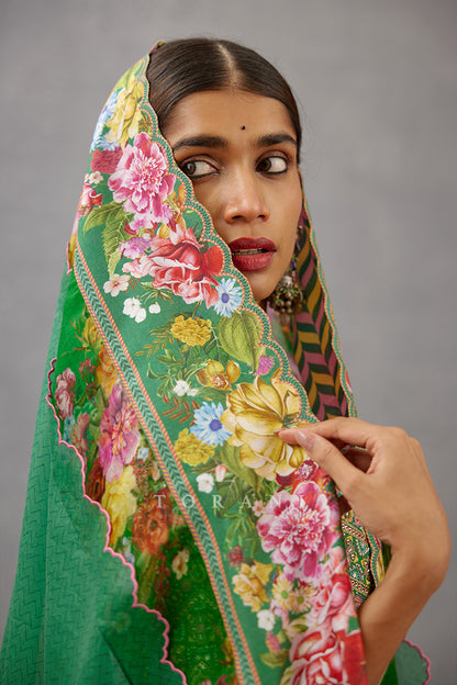 Panna Gul Saadat Lehenga Set