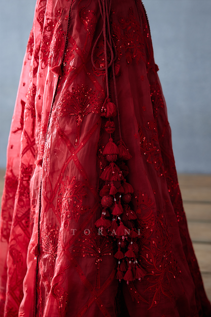 Gulmohar Advika Pankhuri Lehenga Set