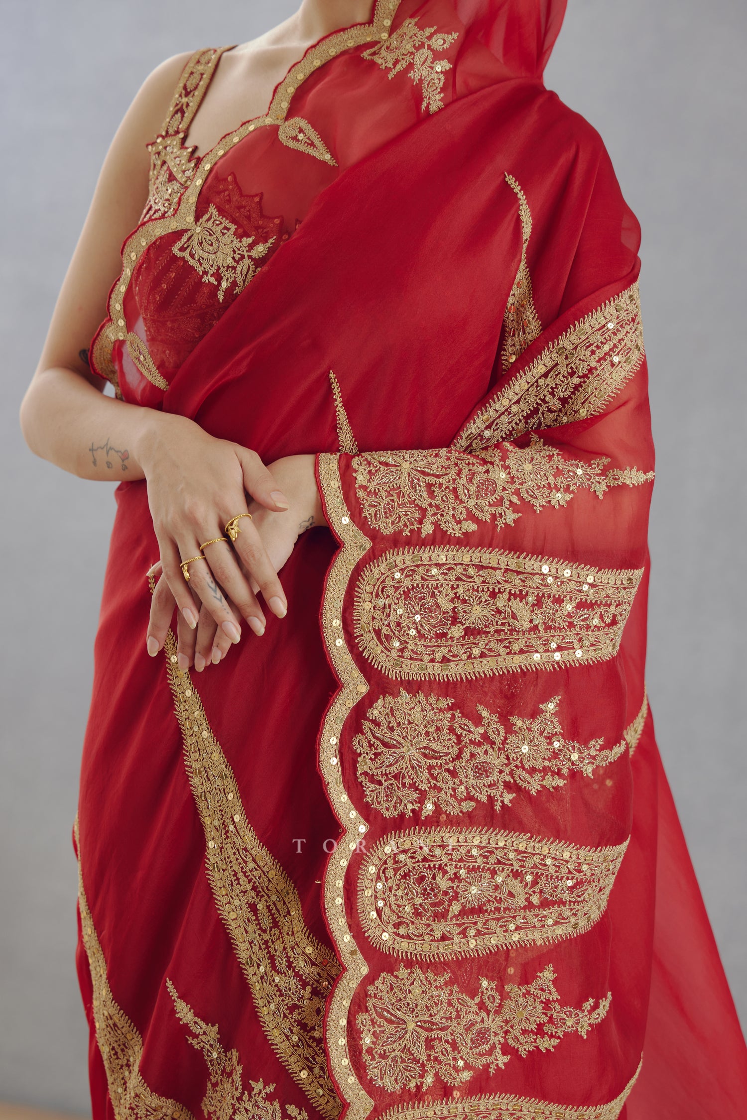 Sindoori Geetika Saree