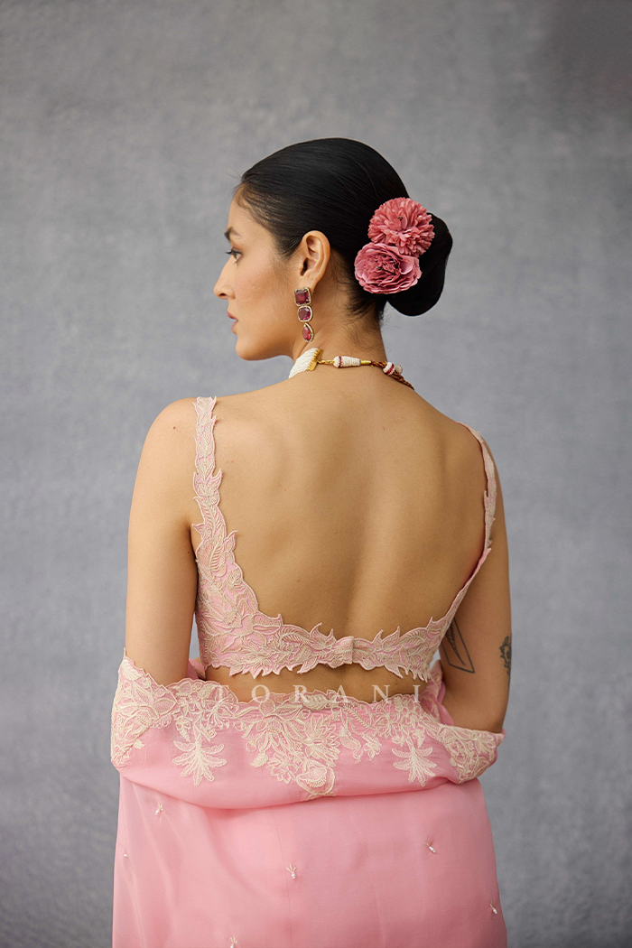 Manushi Chhillar in our Gulaban Nayantara Ziya Saree Set