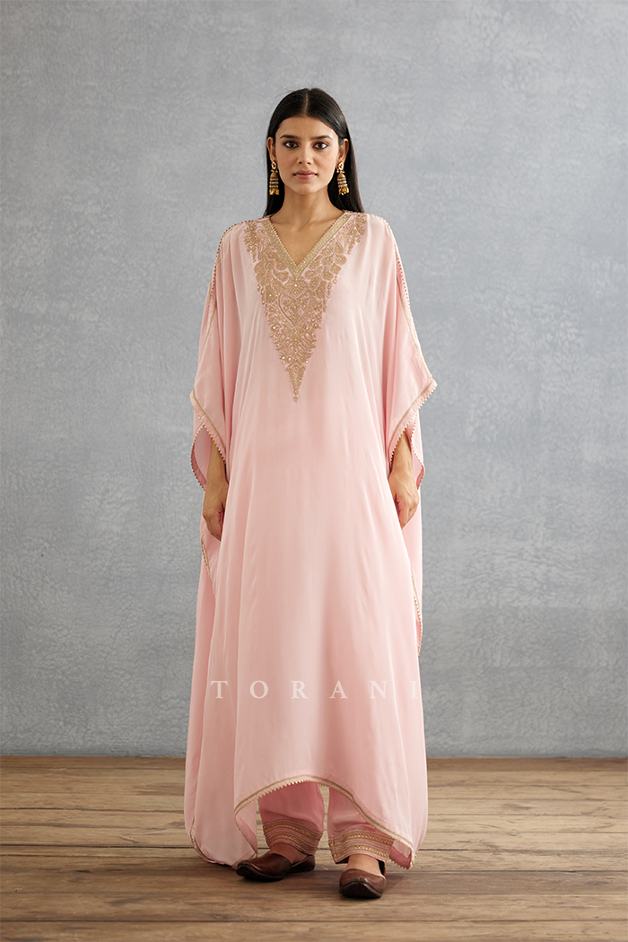 Gul-Mohar Ashni Kaftan Set