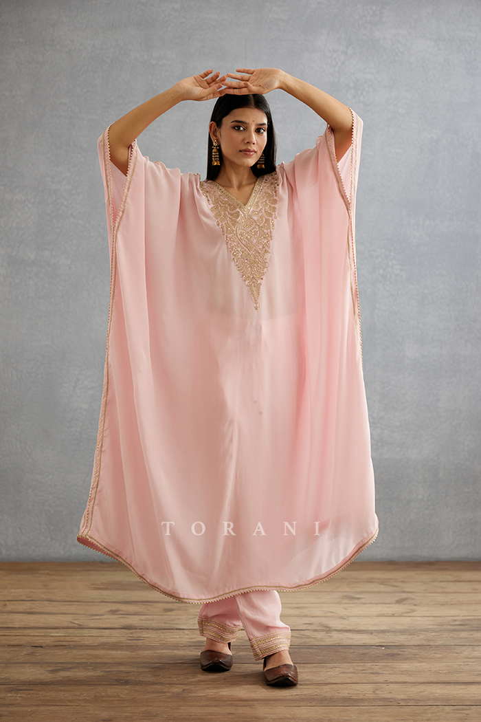 Gul-Mohar Ashni Kaftan Set