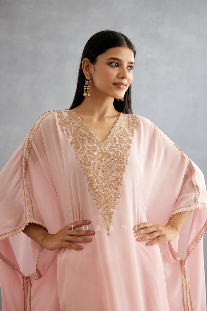 Gul-Mohar Ashni Kaftan Set